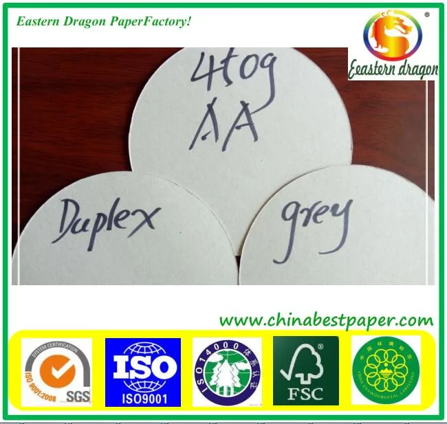 Duplex board Grey back AA grade 300g