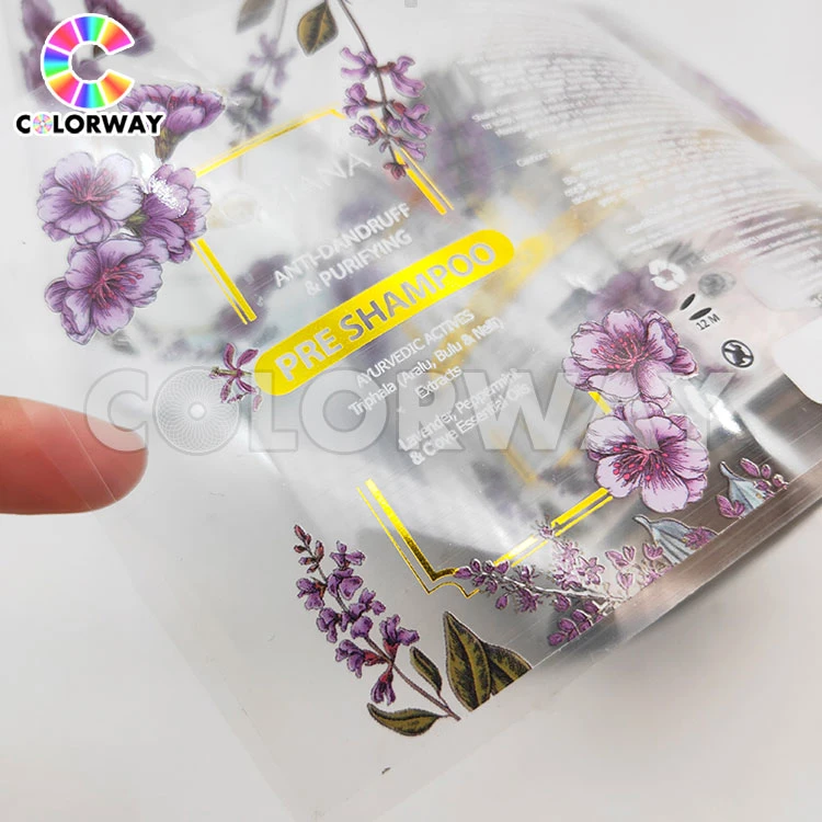 Hair Care Essential Oil Hair Conditioner Customized Holographic Shampoo Bottle Packing Label