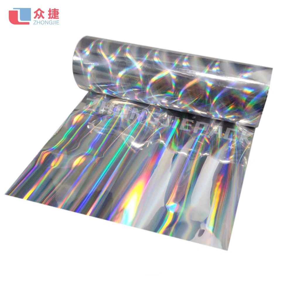 Laser Paper Card Pet Metallized Holographic Film Laminated with White Paper Board