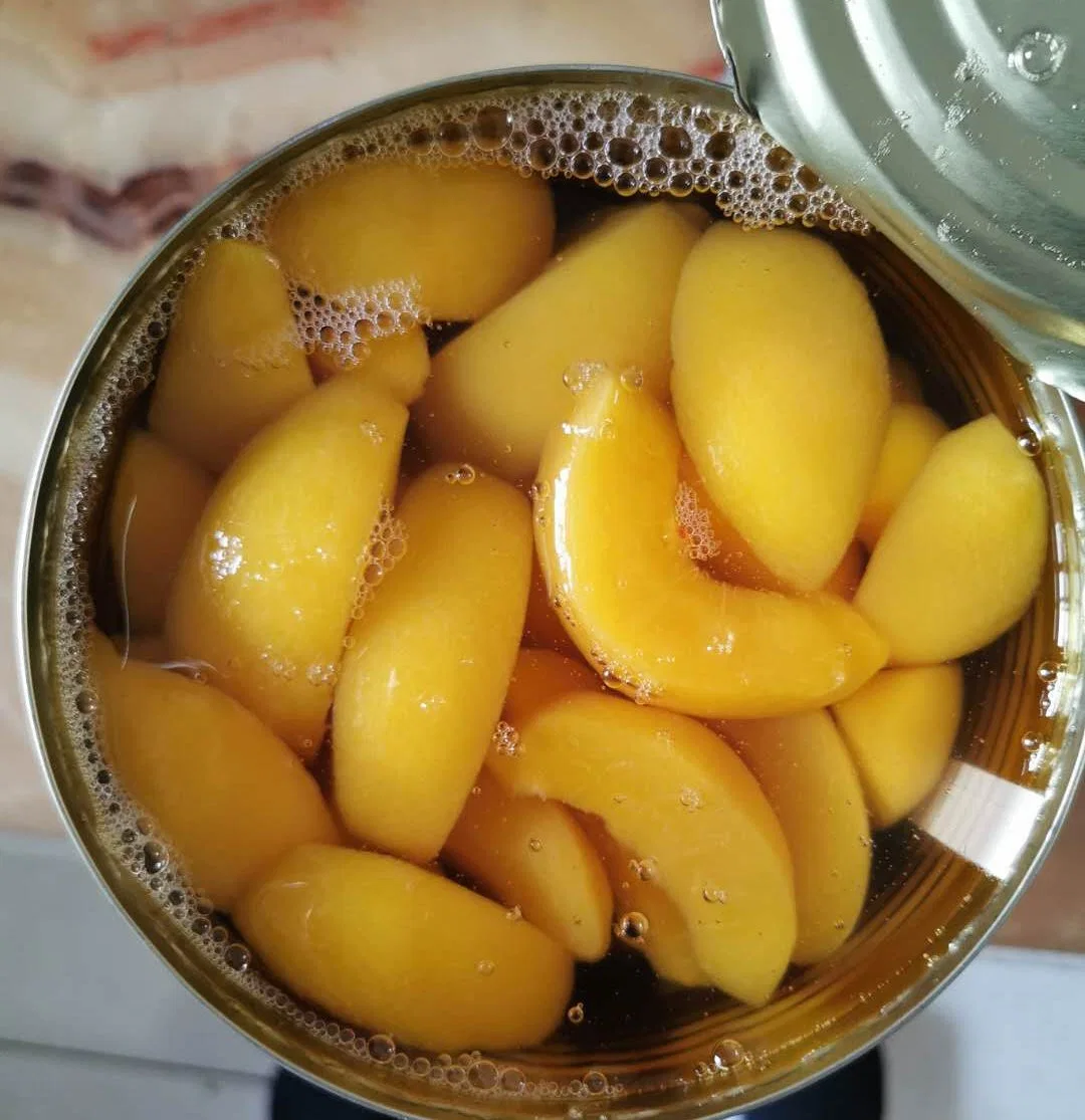 Natural Peach Canned Yellow Peach Slice From China Origin