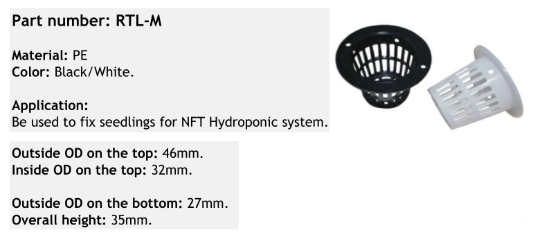 Vertikale Landwirtschaft Indoor Grow System Hydroponics Gemüseanbau Gewächshaus Wachsen Pflanze Schwarze Netztöpfe