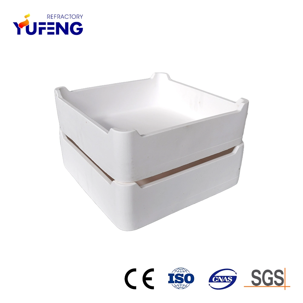 Pottery Ware Ceramic Holding Crucibles/Saggers Refractory Container with Zirconia/High Alumina/Cordierite Materials