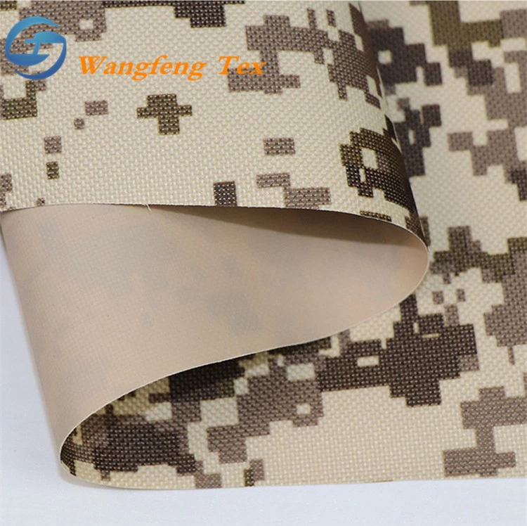 Ya hechas de nylon poliéster impreso Camo Stock 600D/300D/450d Pu recubierto de PVC/PE/tejido Oxford para tiendas de campaña y la bolsa