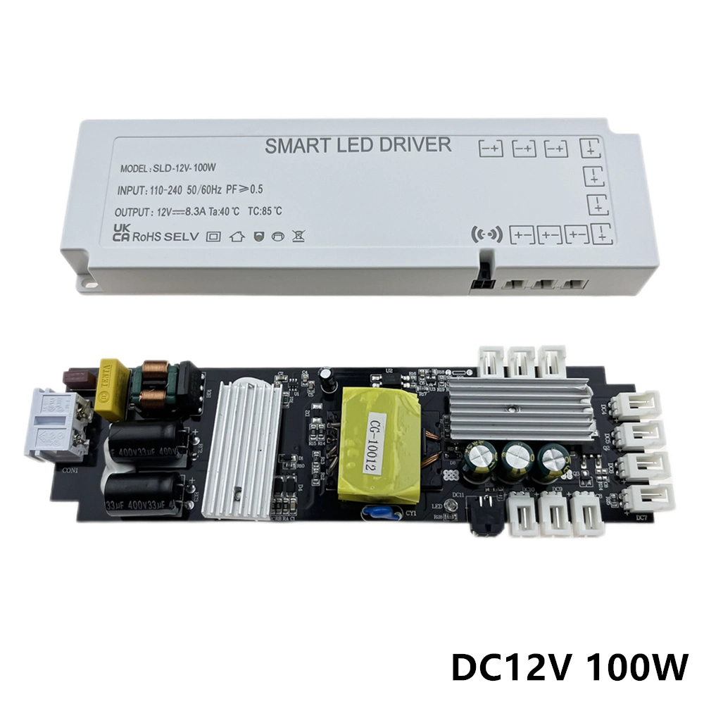 Control del sensor de 12 voltios de tensión constante de 24W 36W 40W 60W 100W de luz LED tira de 150W Fuente de alimentación 12V.