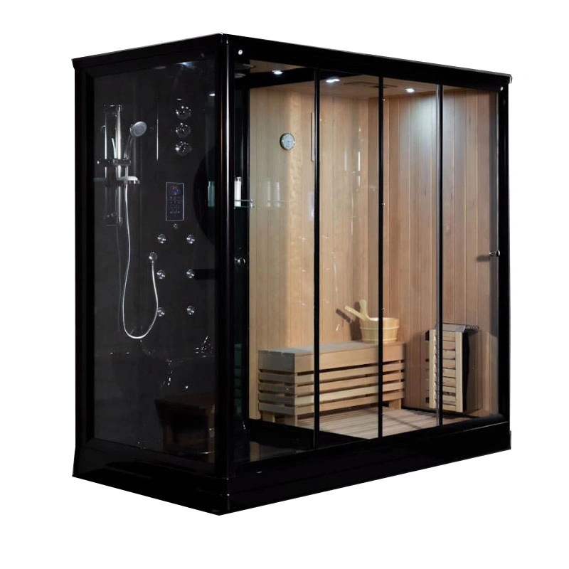 New Product Hammam Cabin Wet Steam Bath Massage Shower Room Dry Sauna 3 in 1 Wellness Hosehold