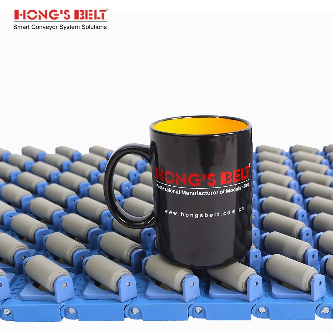 Hongsbelt HS-3800-4c Roller Top Modular Plastic Conveyor Belt for Sorting Conveyors