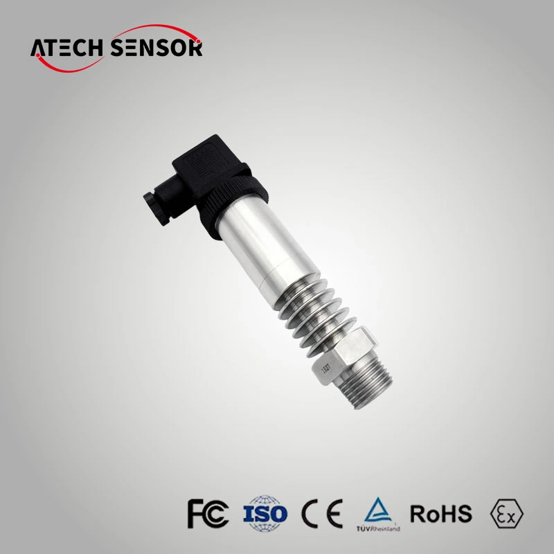 Transductor de presión de alta temperatura Atech SS316 Piezoeléctrico 200c 4-20mA salida G1-4"