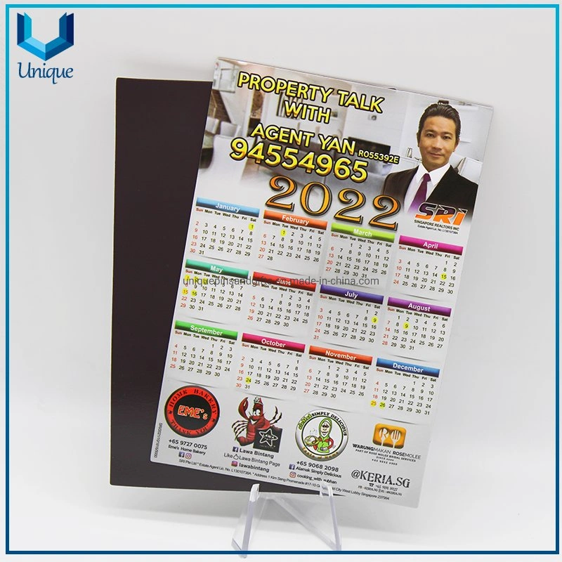 Factory Customized Design Coated Art Paper Soft Magnetic Advertisement Flyer Business Card Fridge Calendar Magnets