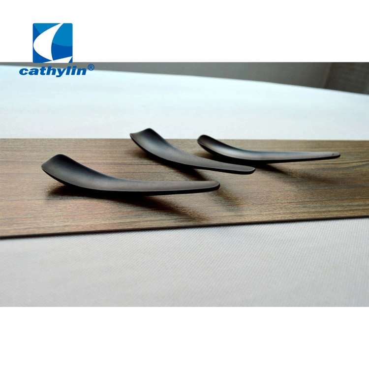 New Products Eco-Friendly Zakka Style Unique Black Color Natural Wooden Disposable Cake Spoon