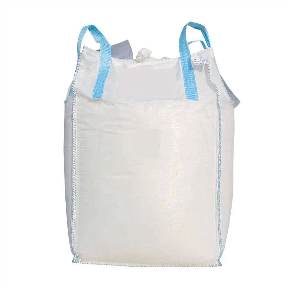 Factory High Tensile Strength Flat Bottom PP FIBC Jumbo Bag 1 Ton Fertilizer Woven Bulk Big Bag