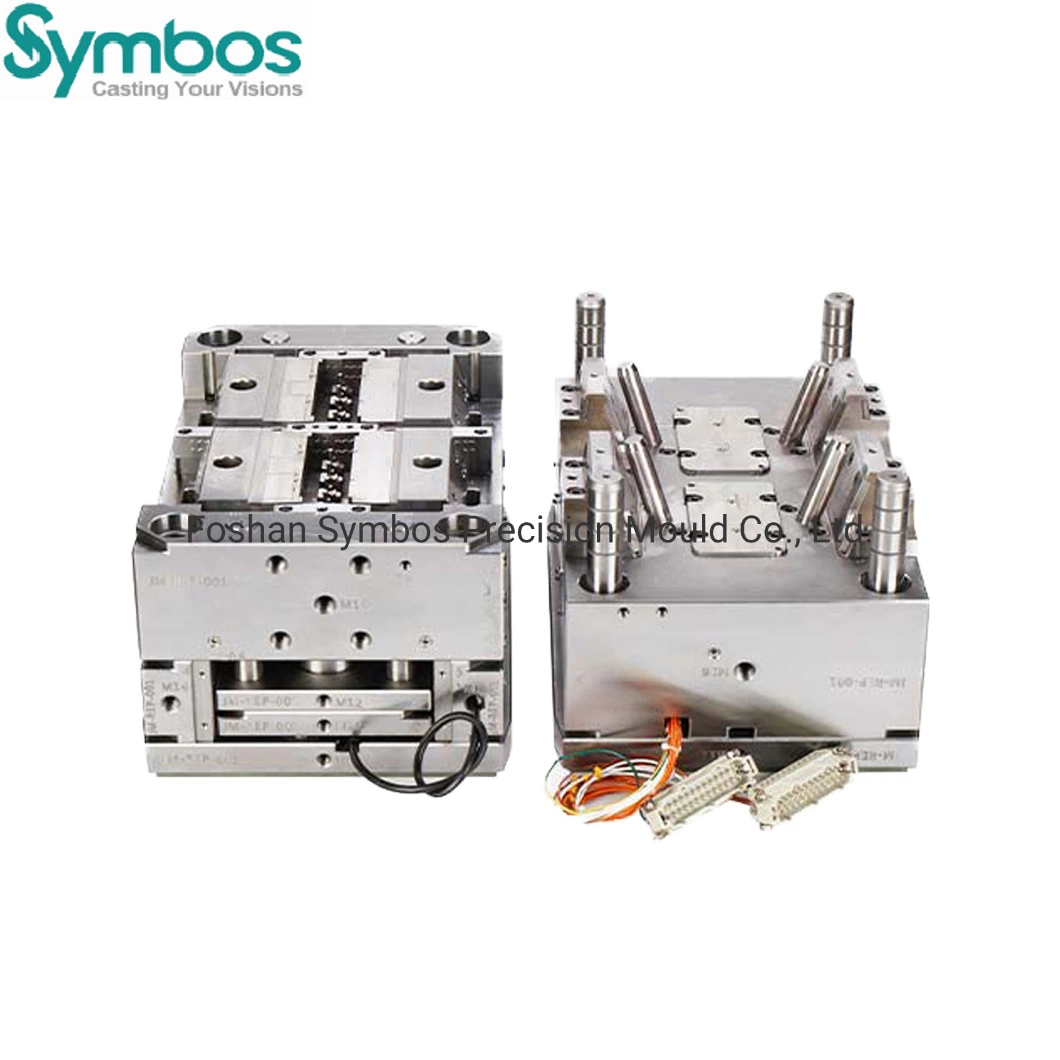 Conector elétrico automático de terminal de precisão peek de alta precisão PA66/PBT e 30GF Molde de moldagem de injeção de plástico do conector do alojamento do chicote elétrico