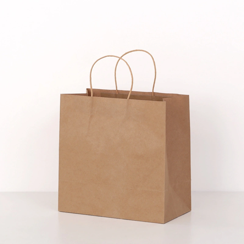 Custom 100% Recycled Packaging Food Brown Kraft Paper Bag Gift/Shopping/Free Sample