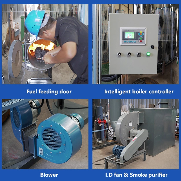 Firewood Steam Boiler 500 Kghour 1.25 MPa Small Scale with Fixed Grate in China