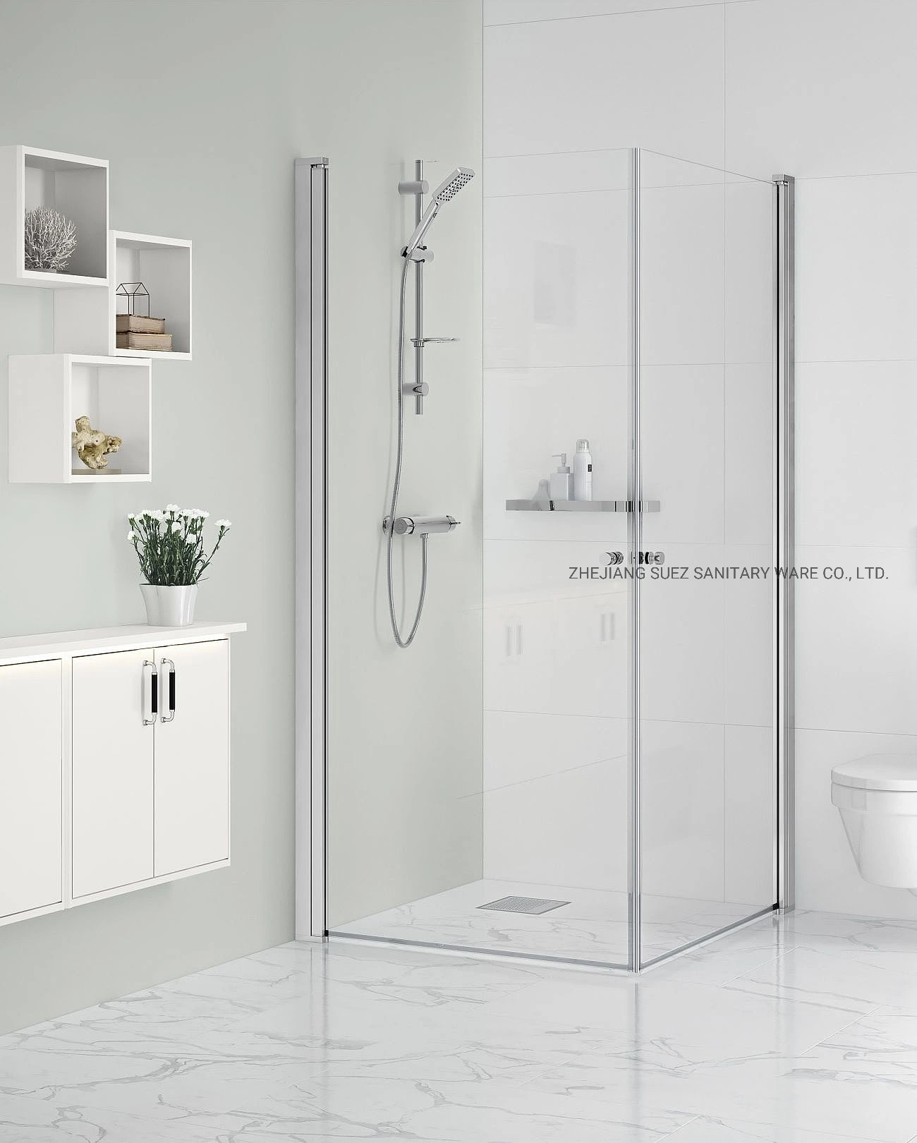 Hinge Folding Glass Shower Room, Glass Shower Cubicle; Bathroom Glass Door