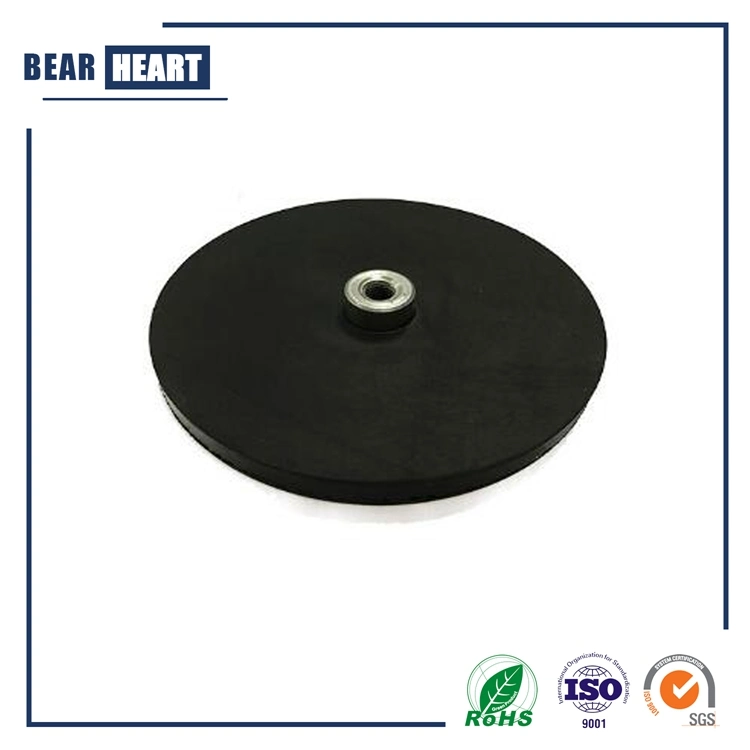 Diameter 43mm Black Rubber Cover Magnet Base