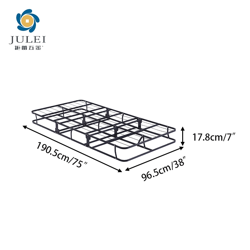 Estructura de cama metálica de hierro para plataforma de cama metálica Estructura de la cama plegable portátil de la base