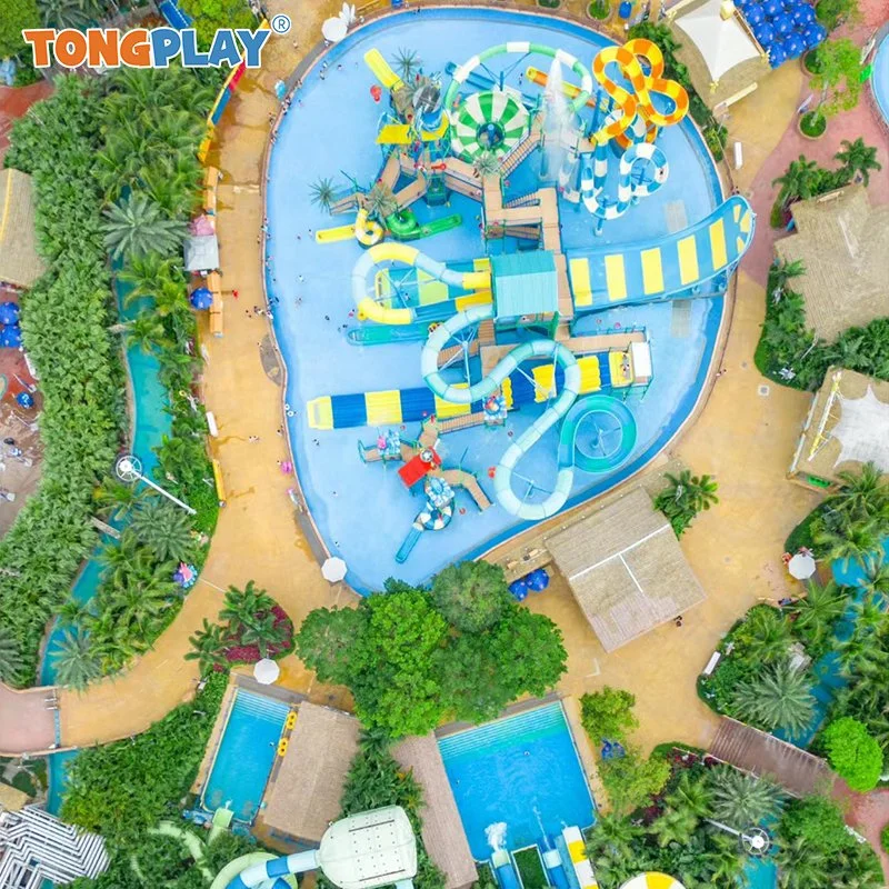Großer Wasser-Freizeitpark Fiberglas Kombination Rutschen Spielplatz Vergnügungspark