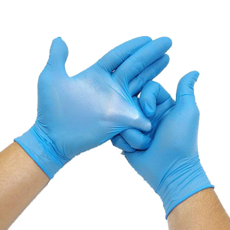 Blue China Nitrile Powder Free Gloves Examination for Sale