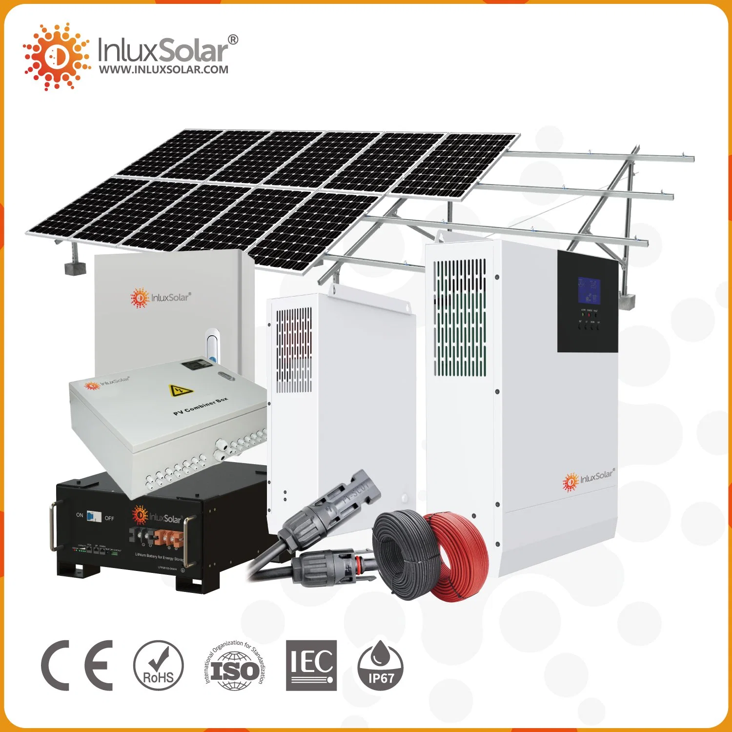 5kW 10kw 15kw 20kw Off Grid Solar PV-Panels Home Beleuchtung Energiespeicher Balkon Power Generator Modul System Photovoltaik-Kit Mit Lithium-Batterie