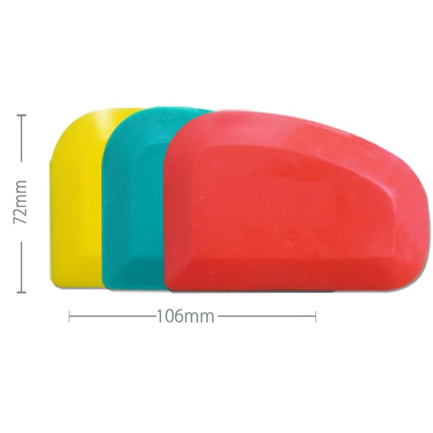 Round Plus Straight Angle PU Flexible Squeegee for Tint Film Easy Applicating 7*10cm