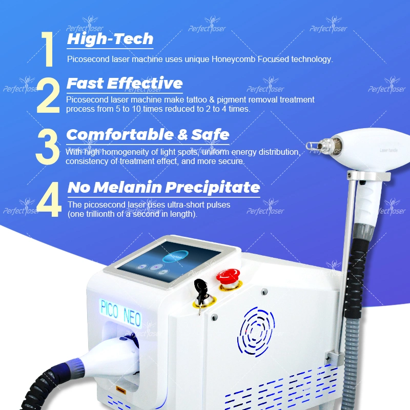 4 Wavelength Pico Laser Tattoo Removal Machines Portable Picosecond Tattoo Scar Machine