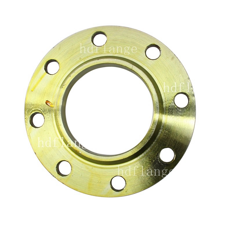 Gold Yellow Standard Casting ANSI 150lbs Cast Carbon Steel Slip on Flange