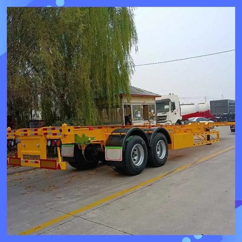 3 4 Axle 20FT 40FT 40 Foot Skeleton Container Semi Truck Trailer for Sale