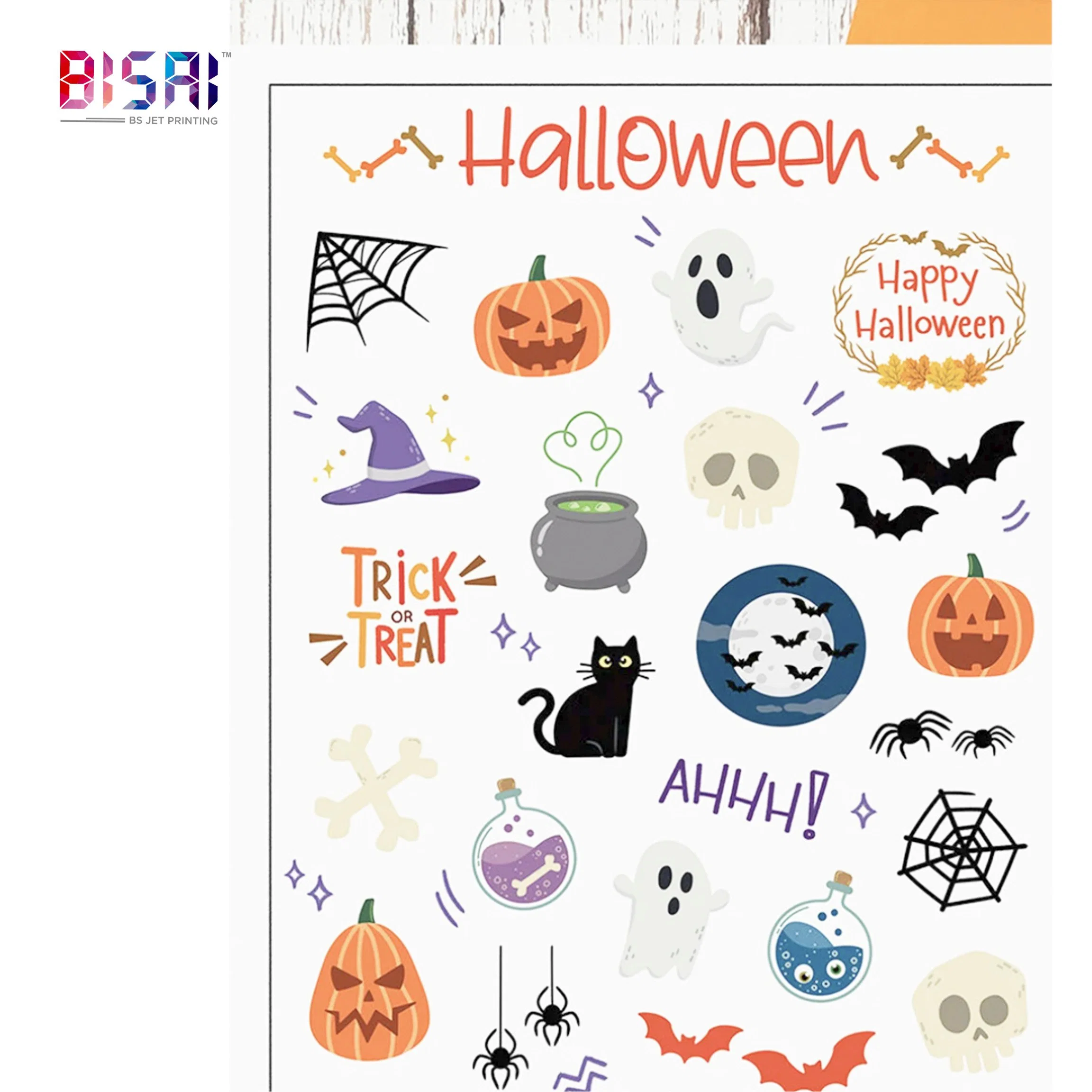 Vinyl Waterproof Sticker Halloween Pattern Baby Room Floor Mirror Wall Stickers Decoration