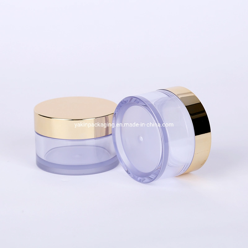 Round as Single Wall 50g Cosmetic Bottle with Gold Cap