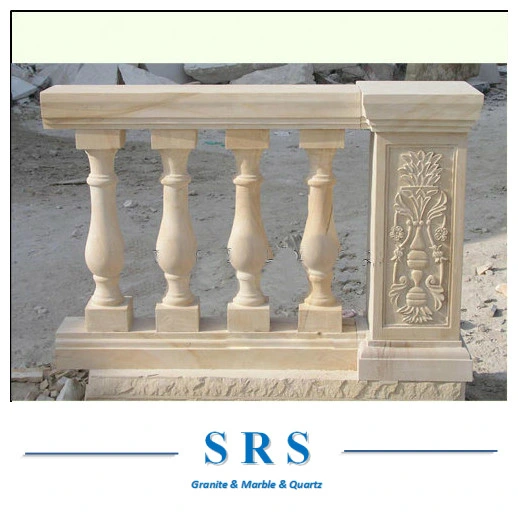 Customized White Natural Stone Baluster for Indoor Outdoor Railing