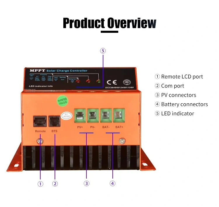 48V 60A MPPT 3200wattage Potencia de entrada MPPT Cargador solar / controlador de descarga Controlador de panel solar PV