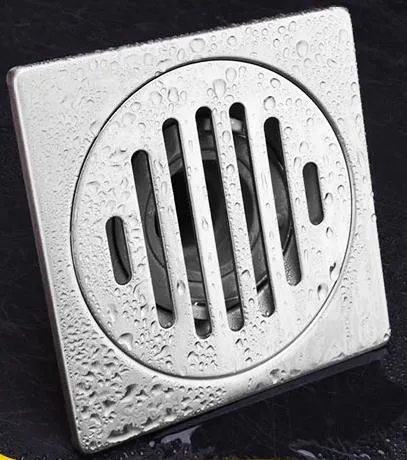 Bathroom Accessories Floor Drain Square Anti-Odor Stainless Steel 304 Shower Strainer