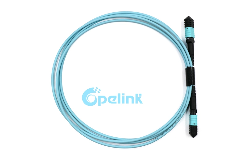 Patch de fibre optique de ligne de réseau MPO-MPO haute densité OM3 haute qualité OEM Cordon avec usine