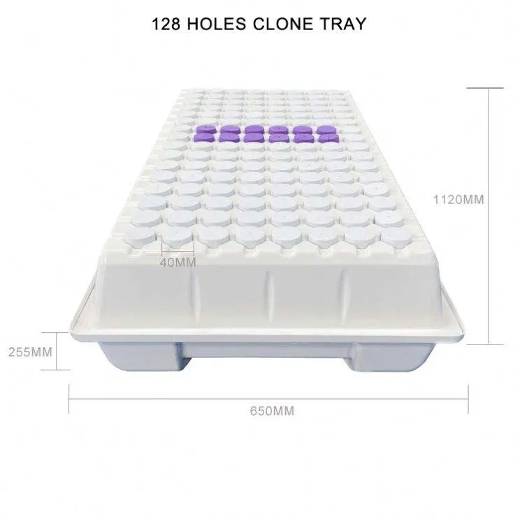 Micro Greens bandejas de Ebb y flujo semillero 128 hoyos Hydroponic Bandejas de cultivo de plástico