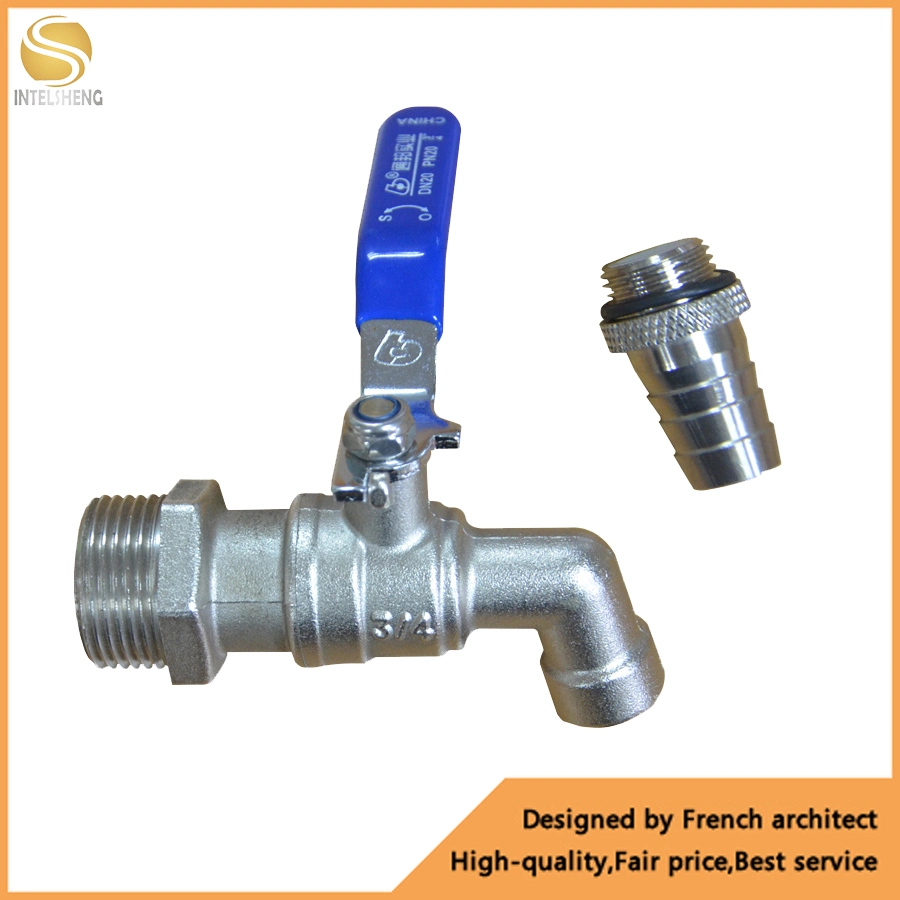 Bibcock Ball Valve with Long Handle Female to Male Thread