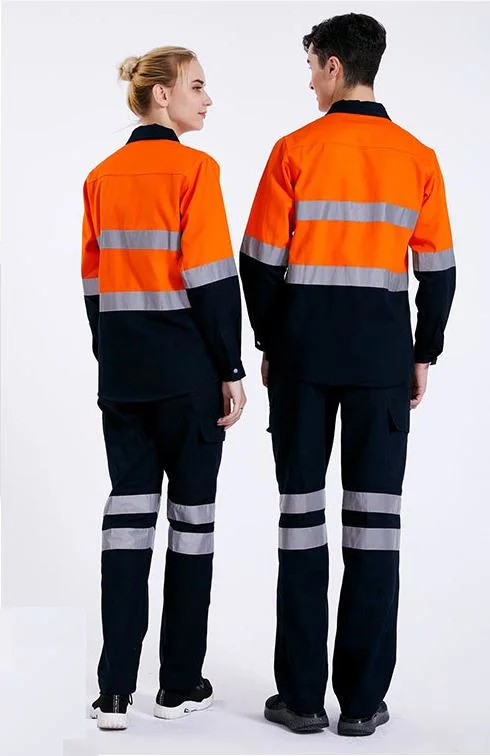 Factory Produce Hivis Engineering Painters Flameproof Waterproof Workwear with Reflective Stripes Uniform