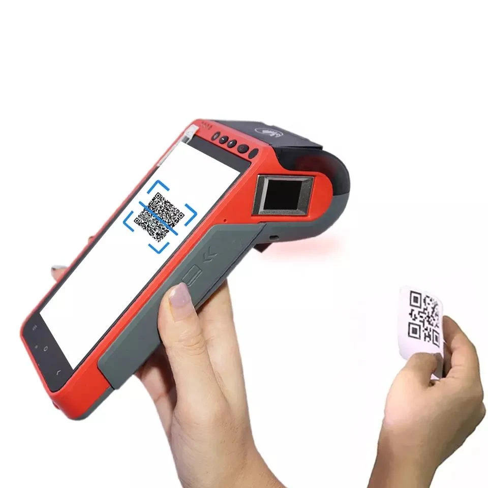 EMV PCI Handheld Android7.0 POS مع Printer Barcode Scanner Fingerprint قارئ SDK حر (HCC-Z100)