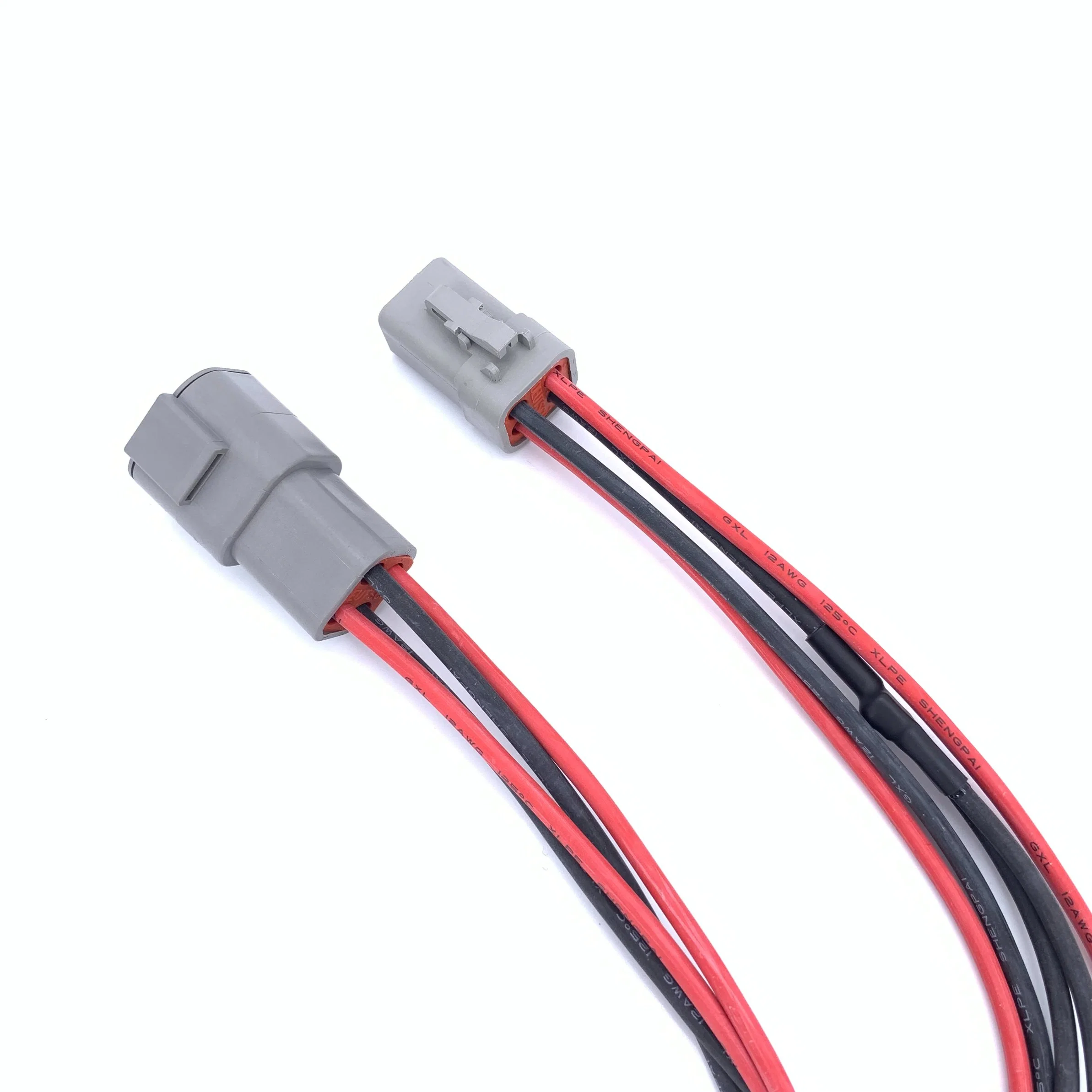 Cable de alta corriente el conjunto de cables para equipos industriales, con conector impermeable Deutsch Dtp04-4P, DTP06-4S, American Standard Gxl cable 12AWG