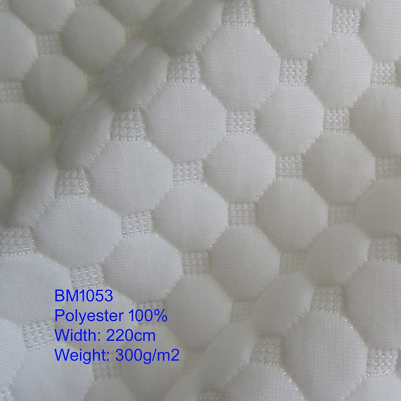 New Style Luxury Machine Knitted Ticking Polyester Jacquard Mattress Fabric with 300GSM