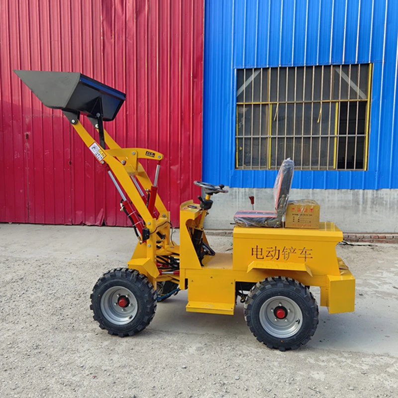 Road Construction Small Light Shoveling 500kg Electric Grabber Skid Steer Loader