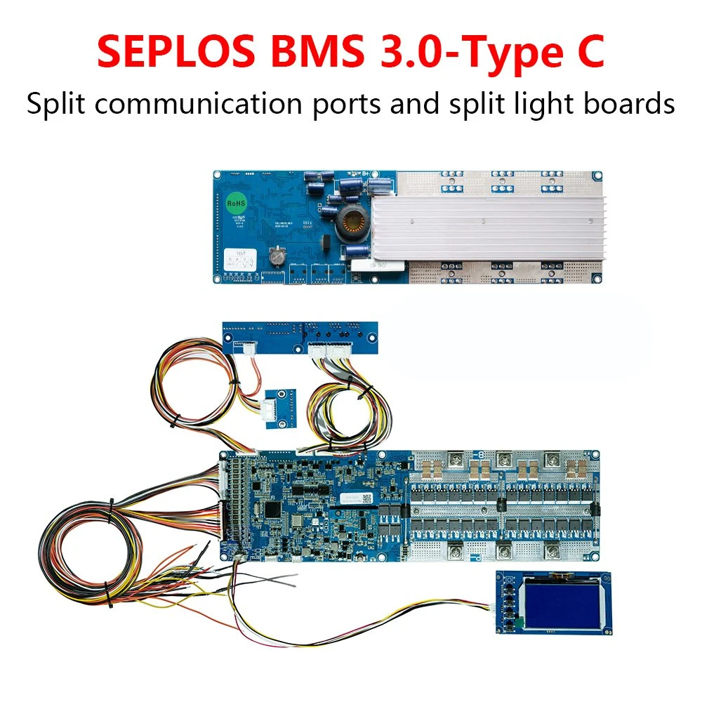 Selos 200A 24V/48V CAN/RS485 batería placa de protección Balance litio Smart LiFePO4/ Ncm BMS3,0 con pantalla LCD Buetooth