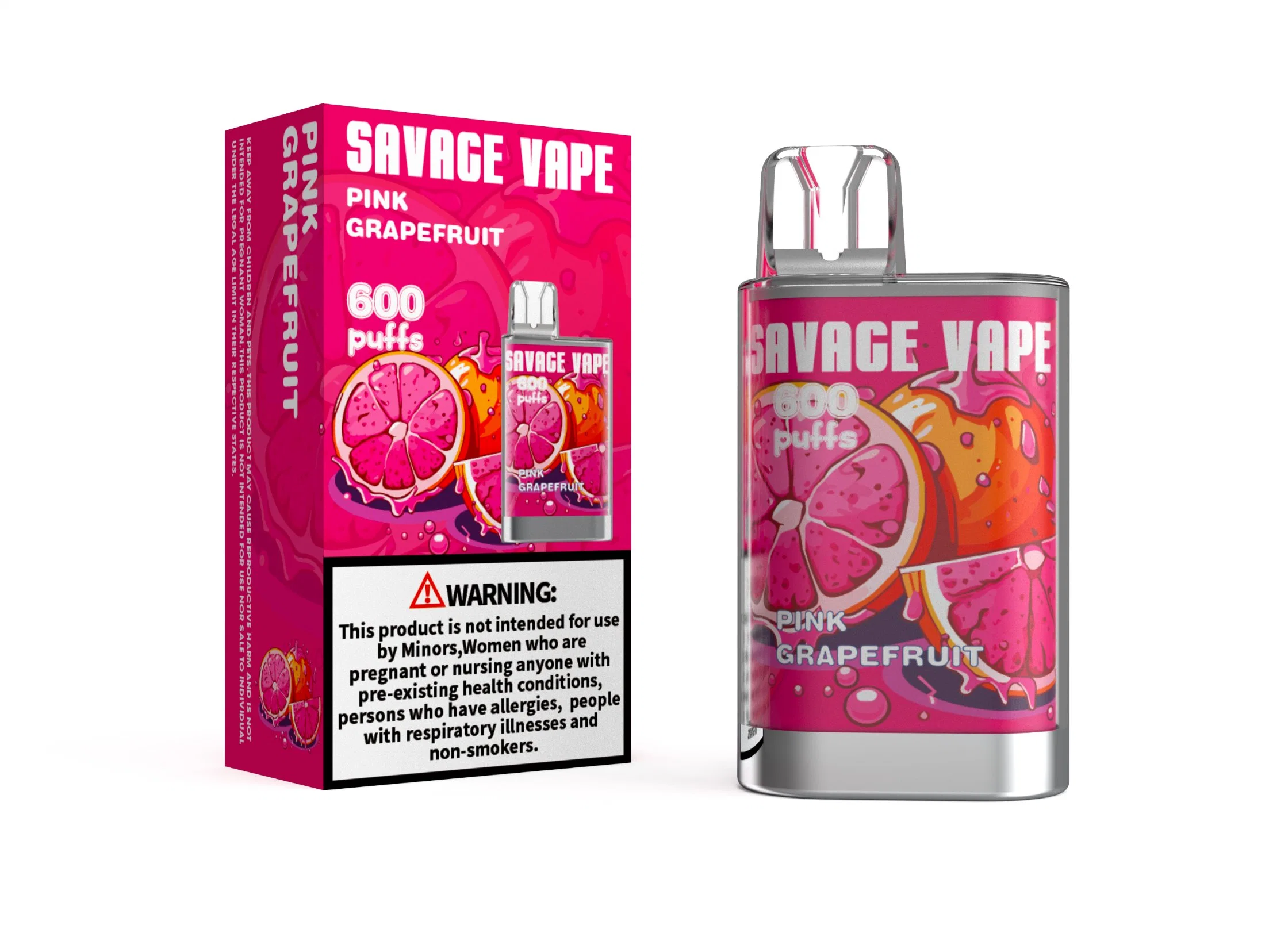 Оптовая 600puff Вапаш SKE Vape Savage Crystal Disposable/Chargeable 600 шайб