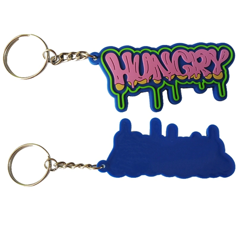 Cartoon Silicone Embossed Custom Key Ring Wholesale/Supplier Promotional Key Chain