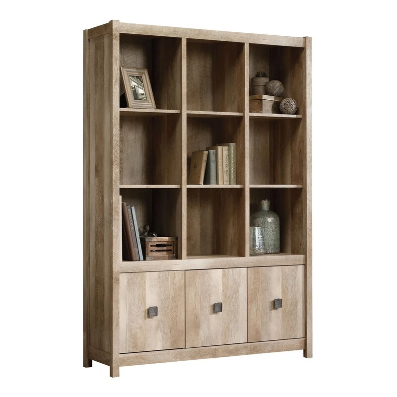 Home Furniture Lintel Oak Finish Wood Office Cube Unit Standard Bookcase for Living Office Room