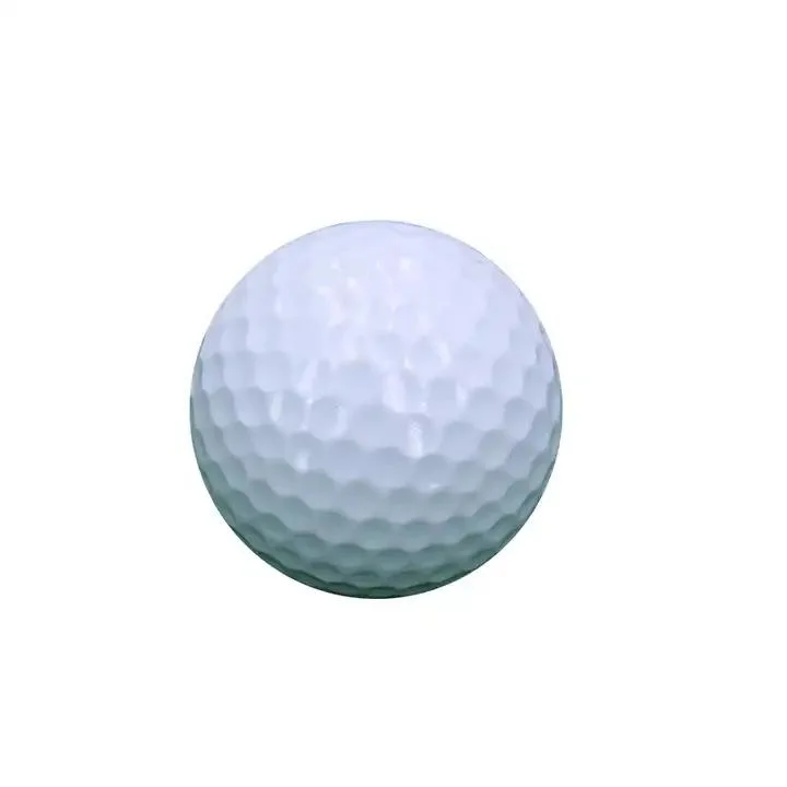 Balle de golf en plastique pour l'entraînement en intérieur, impression de balles de golf personnalisées blanches pour tournoi.