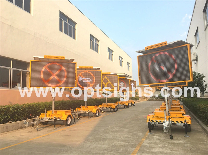 Outdoor VMS Boards LED Display, Solar Powered Traffic Variable Message Sign