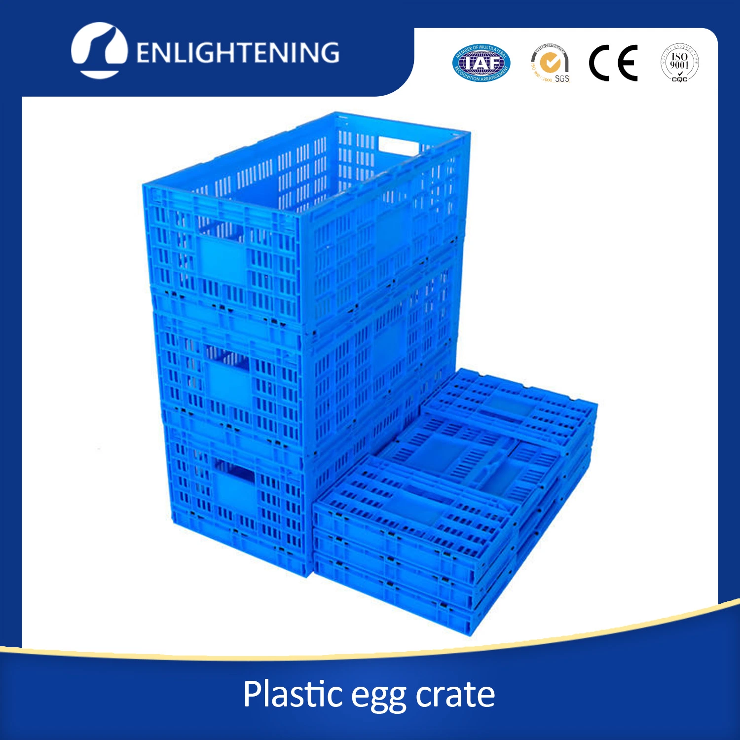 High quality/High cost performance  Large Mesh PE Durable Plastic Egg Tray Plastic Egg Crate for Supermarket