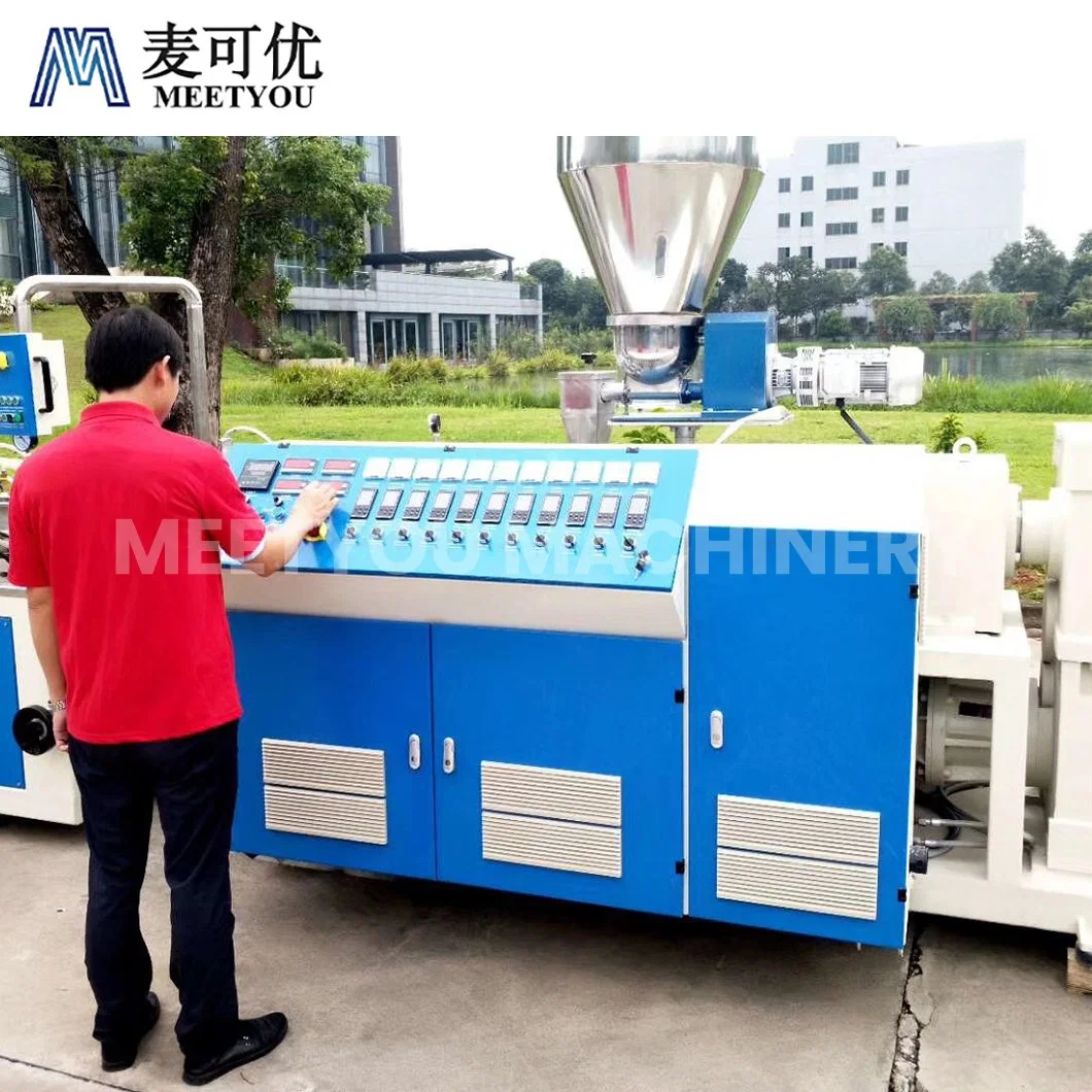 Meetyou Machinery PVC Profle Production Line ODM Custom China PVC Precise Temperature Control PVC Cable Duct Machinery Factory Configure The Punching Machine