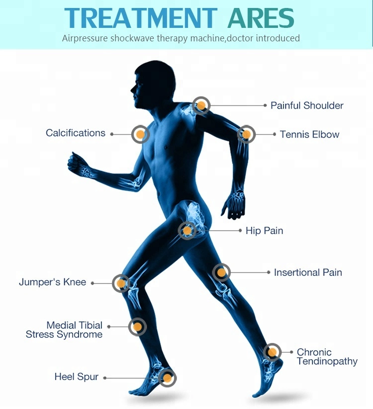 Medical Body Pain Treatment Extracorporeal Electric Shock Wave Therapy Equipment ED