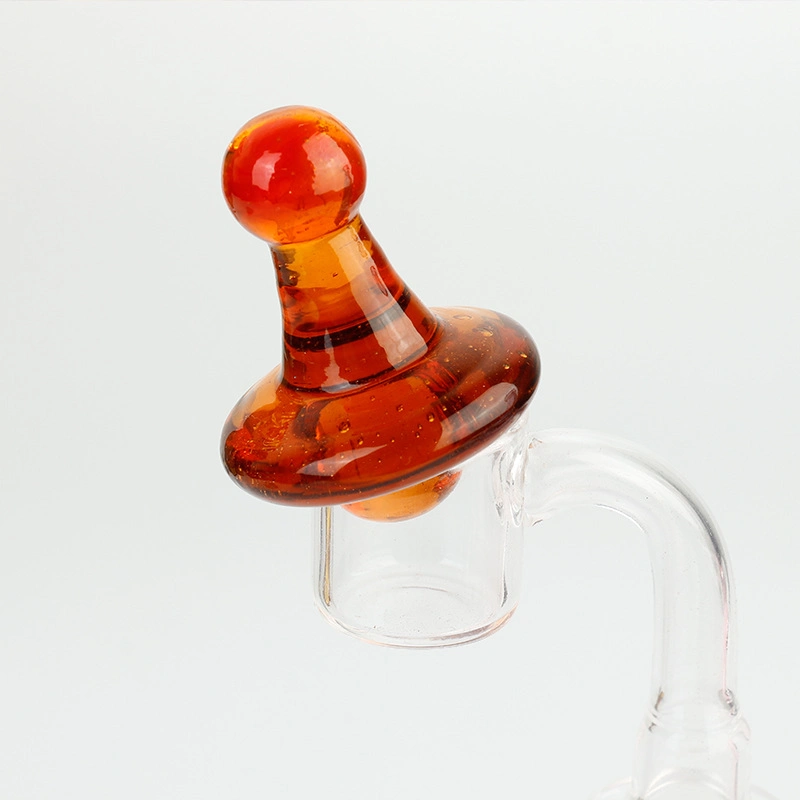 Mixed Color Glass Smoking Water Pipe DAB Rig Tool Air Flow Internal Spinning Ball Top Spinner Carb Cap